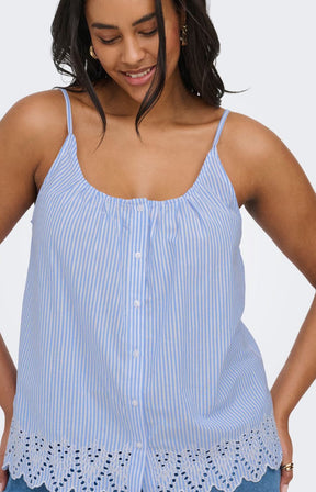 Only Carmakoma Tulum Cami in Blue Stripe 