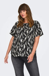 Only Carmakoma Vica Blouse in Abstract Print