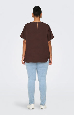 Only Carmakoma Vica Blouse in Coffee Bean 