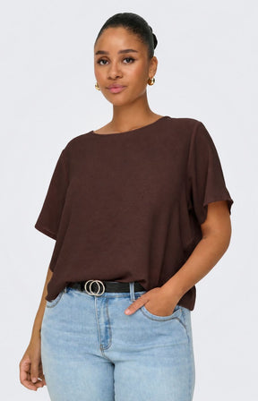 Only Carmakoma Vica Blouse in Coffee Bean 