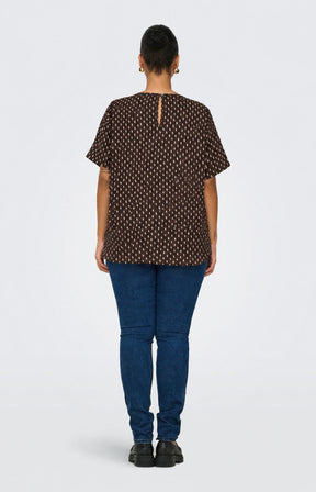 Only Carmakoma Vica Blouse in Crazy Square 