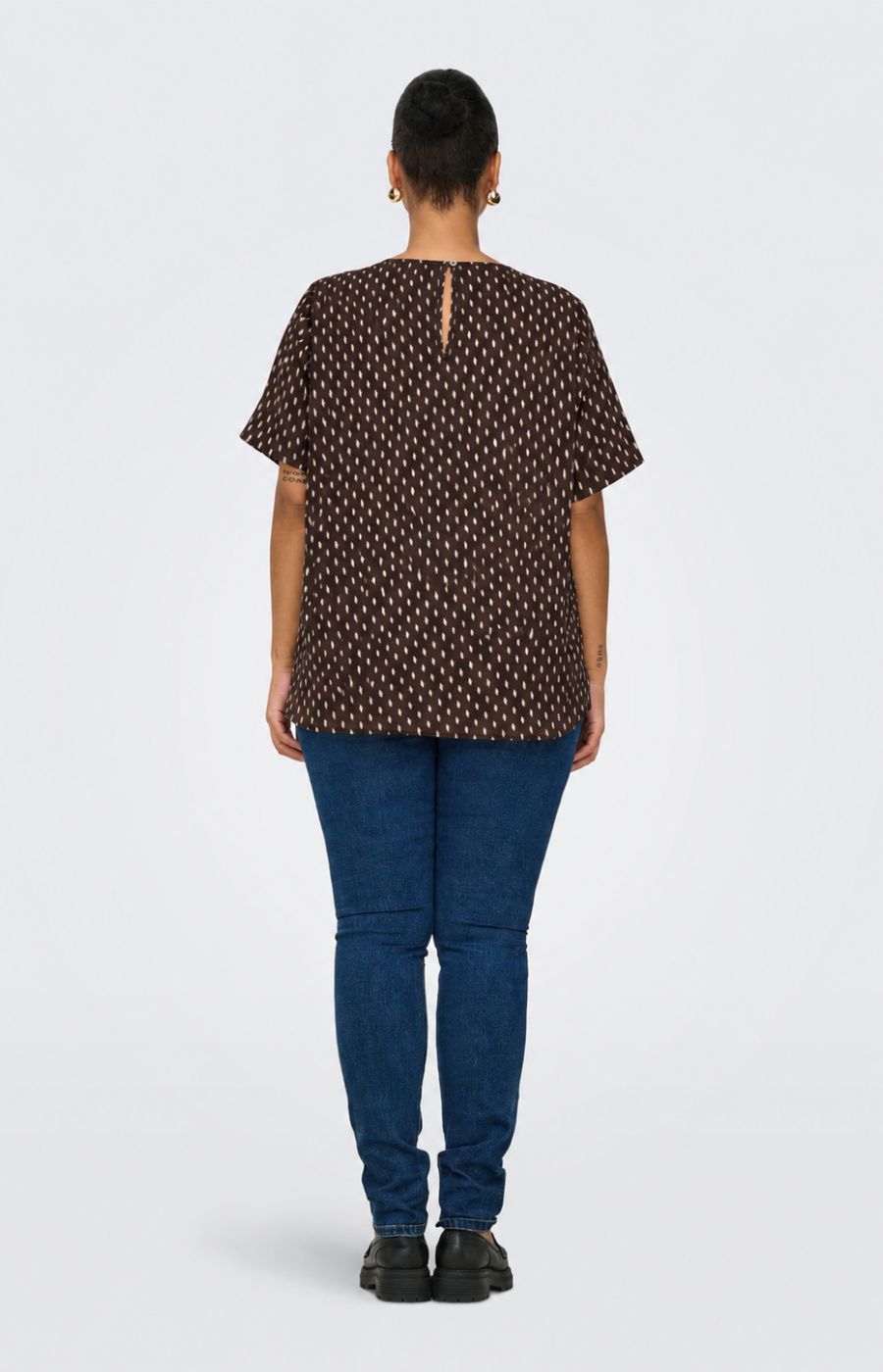 Only Carmakoma Vica Blouse in Crazy Square 