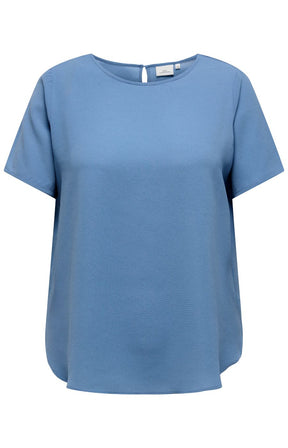 Only Carmakoma Vica Blouse in Denim Blue 