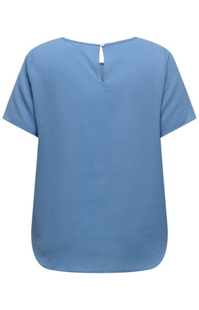 Only Carmakoma Vica Blouse in Denim Blue 