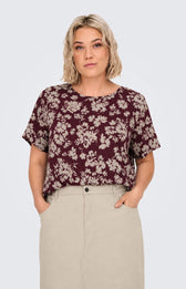 Only Carmakoma Vica Blouse in Fig Sunset 