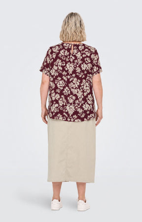 Only Carmakoma Vica Blouse in Fig Sunset 