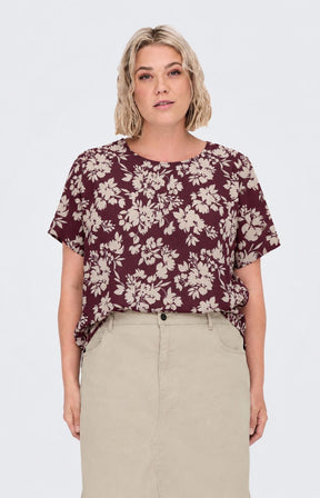 Only Carmakoma Vica Blouse in Fig Sunset 