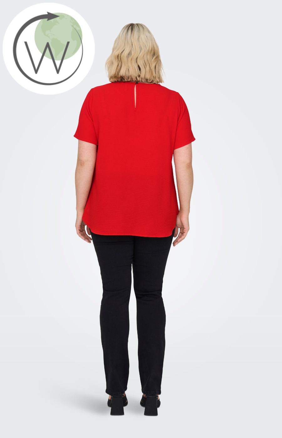 Only Carmakoma Vica Blouse in High Risk Red