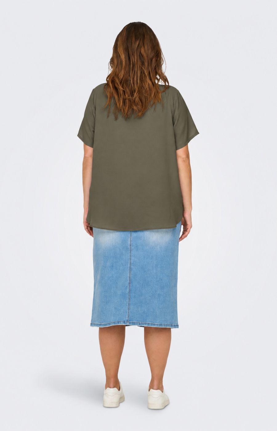Only Carmakoma Vica Blouse in Ivy Green 