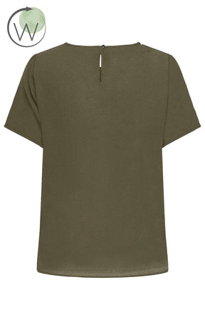 Only Carmakoma Vica Blouse in Ivy Green