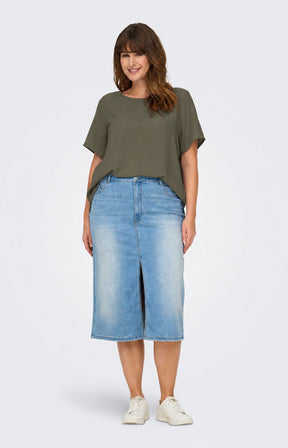 Only Carmakoma Vica Blouse in Ivy Green 