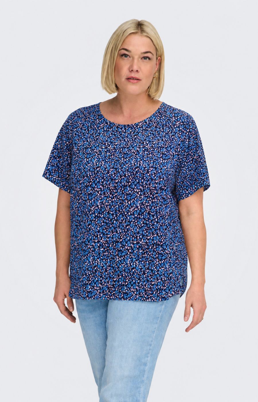 Only Carmakoma Vica Blouse in Maritime Blue 