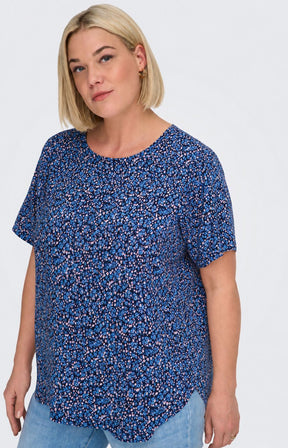Only Carmakoma Vica Blouse in Maritime Blue 