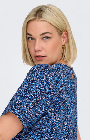 Only Carmakoma Vica Blouse in Maritime Blue 