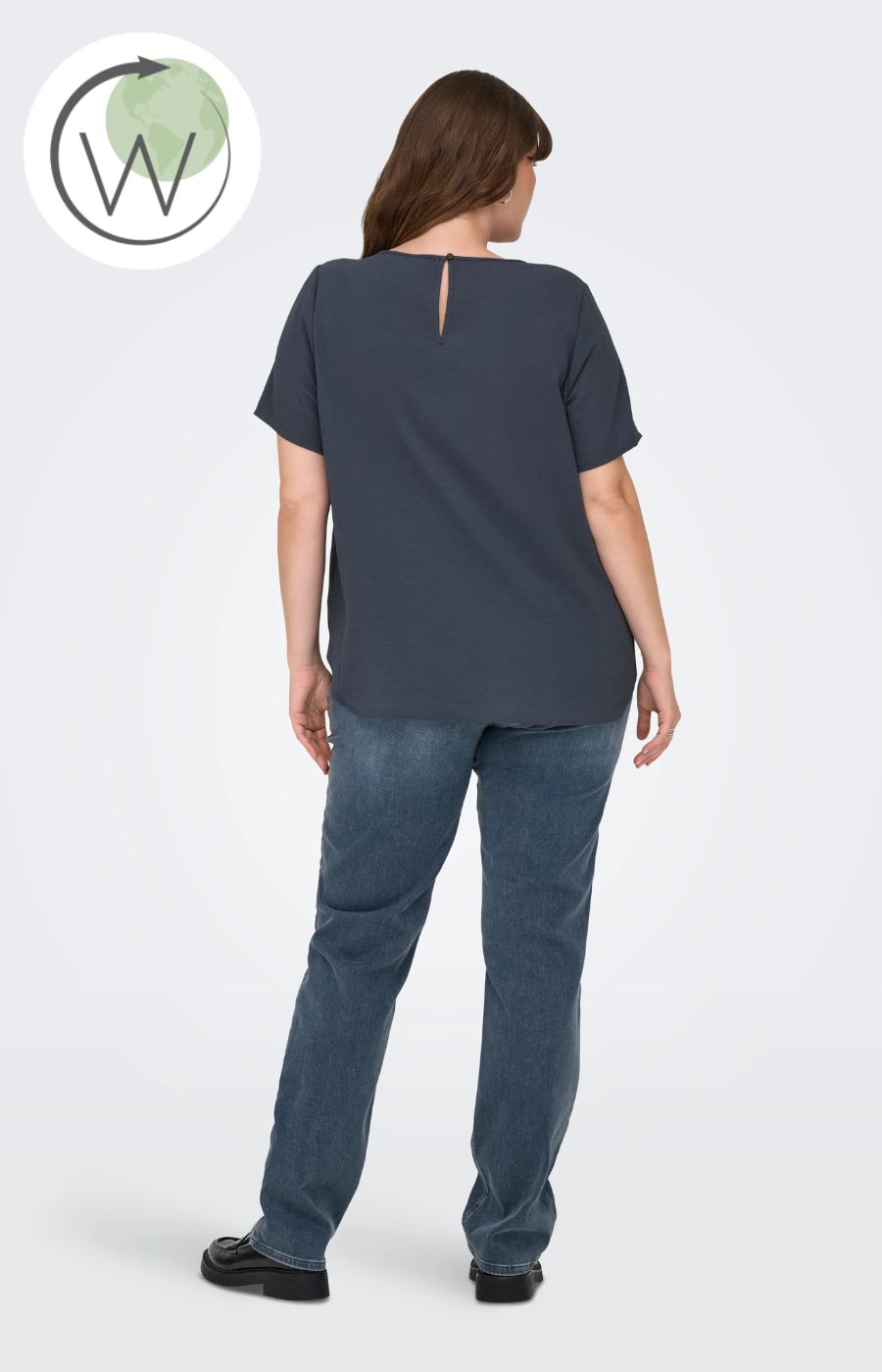 Only Carmakoma Vica Blouse in Ombre Blue