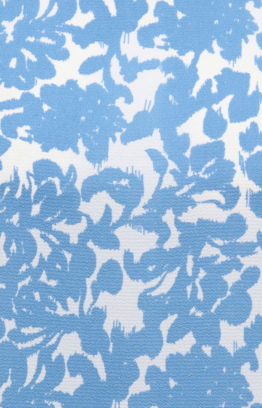 Blue floral pattern on a white background