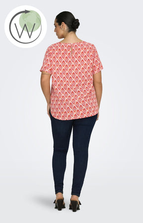 Only Carmakoma Vica Blouse in Warm Tiles 