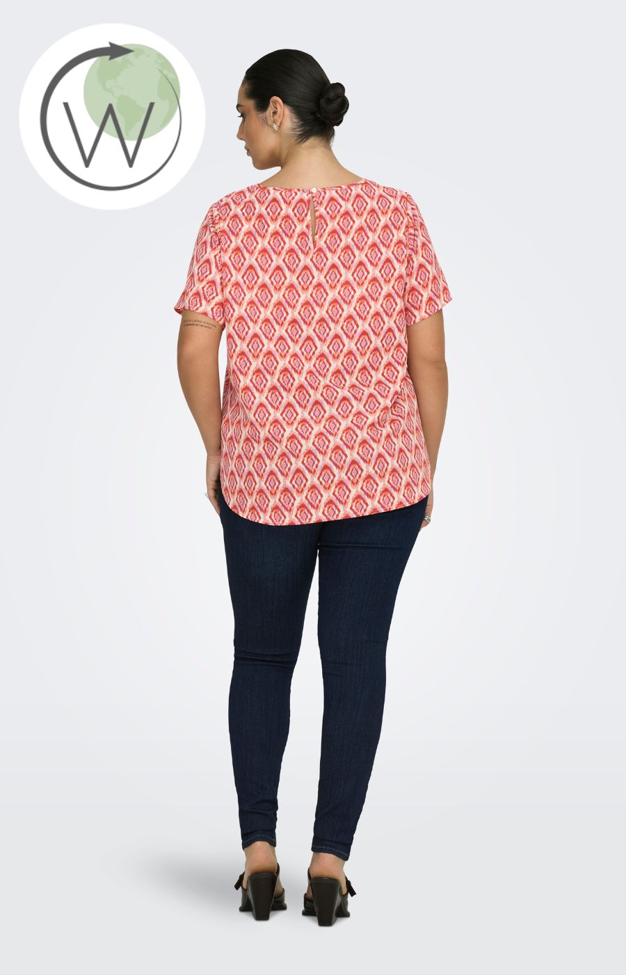 Only Carmakoma Vica Blouse in Warm Tiles 