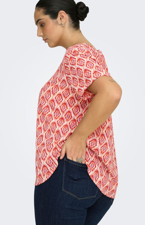 Only Carmakoma Vica Blouse in Warm Tiles 