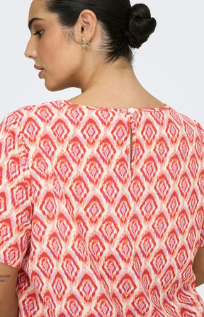Only Carmakoma Vica Blouse in Warm Tiles 