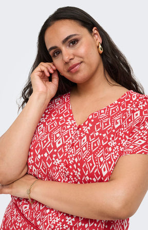 Only Carmakoma Viwi Dress in Red 