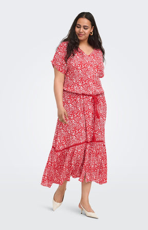 Only Carmakoma Viwi Dress in Red 