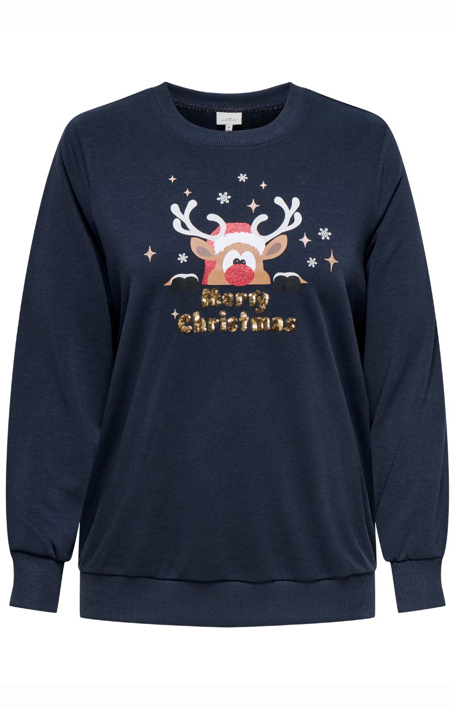 Only Carmakoma X-Mas Reindeer Sweater in Navy