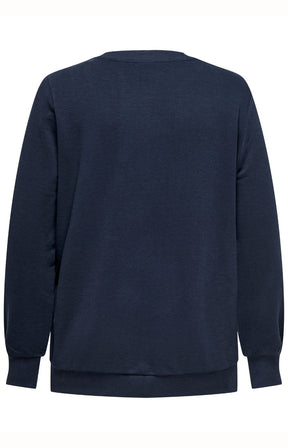 Only Carmakoma X-Mas Reindeer Sweater in Navy