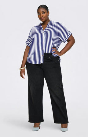 Only Carmakoma Yasmin Shirt in Blue Stripe 