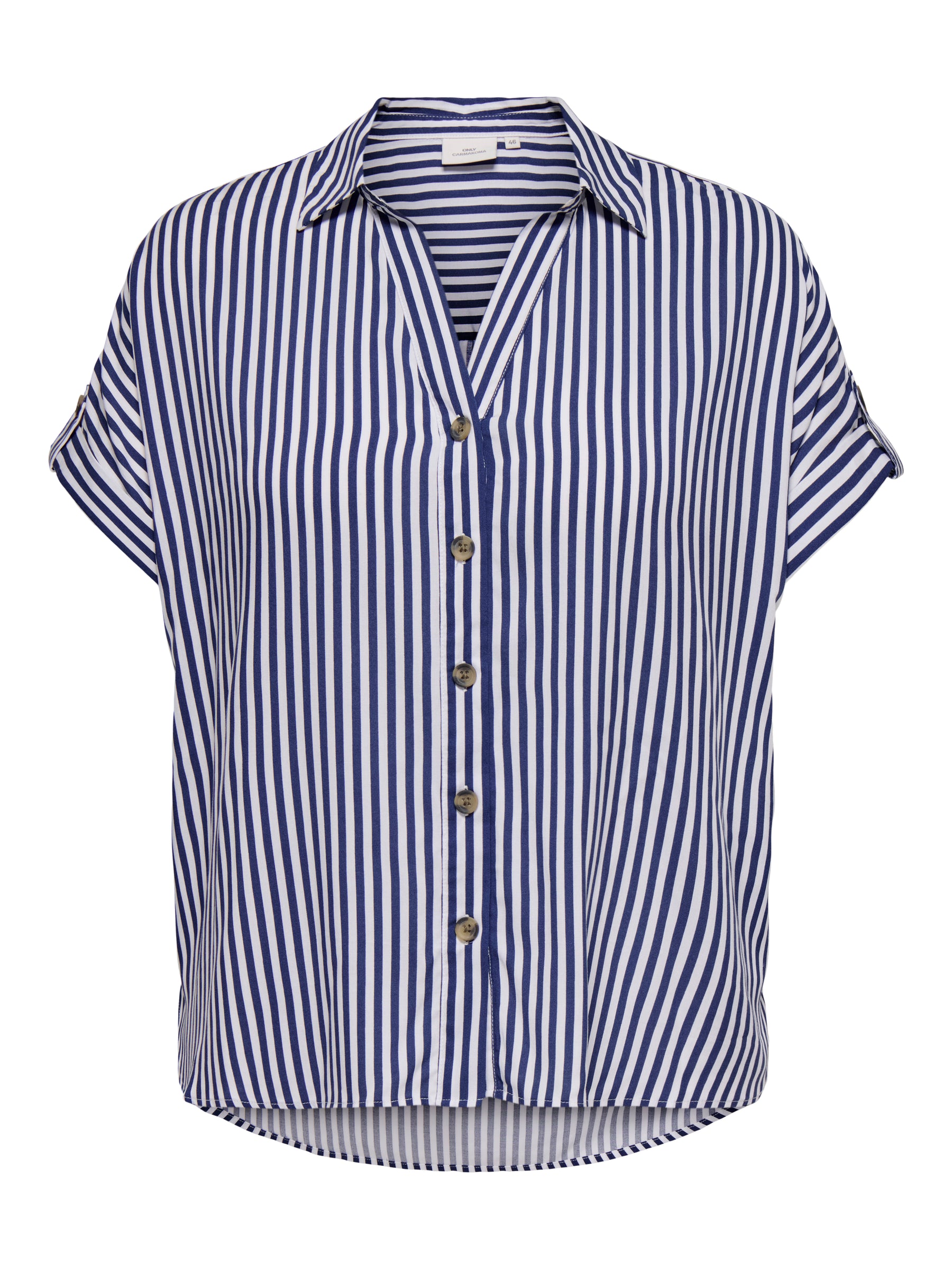 Only Carmakoma Yasmin Shirt in Blue Stripe   