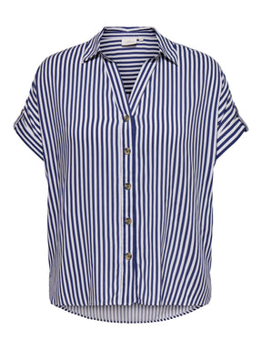 Only Carmakoma Yasmin Shirt in Blue Stripe   