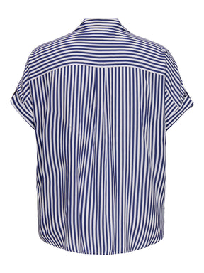 Only Carmakoma Yasmin Shirt in Blue Stripe   
