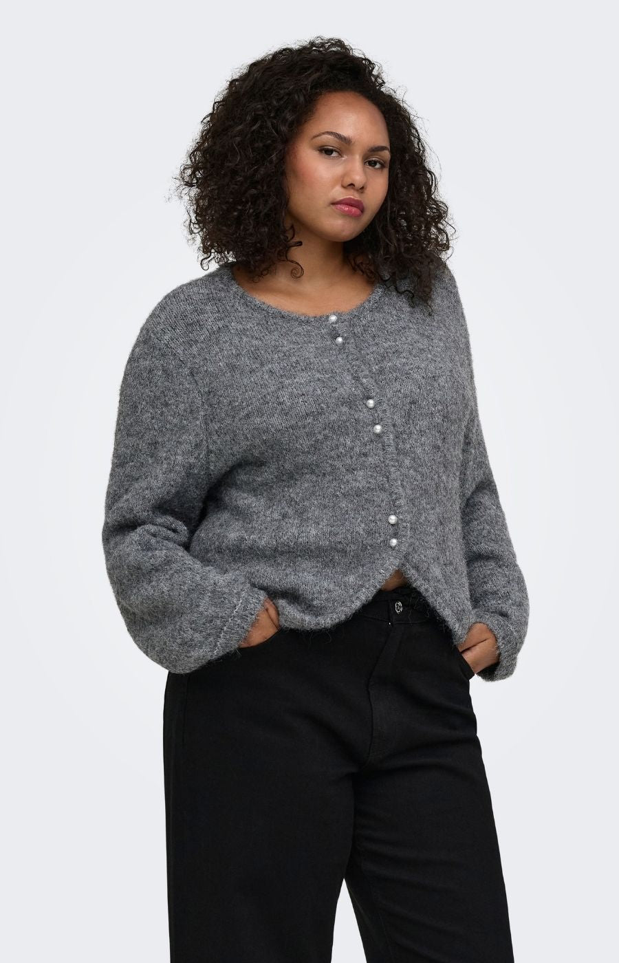 Only Carmakoma Zaggie Cardigan in Grey 