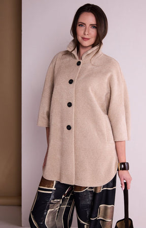 Ora 3/4 Sleeve Jacket in Beige 