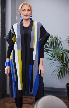 Ora Black Dress with Overcoat