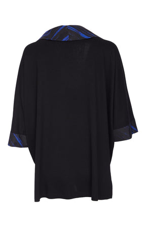 Ora Black Jacket with Blue Strikes
