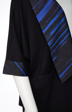 Ora Black Jacket with Blue Strikes