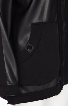 Ora Black Leatherette Jacket