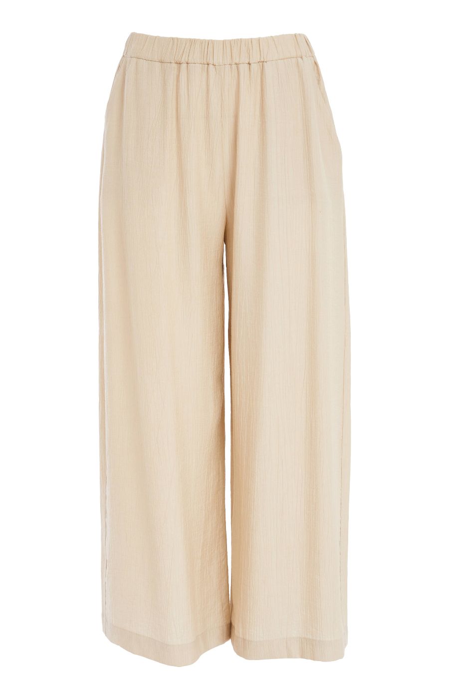 Ora Crinkle Trousers in Beige 