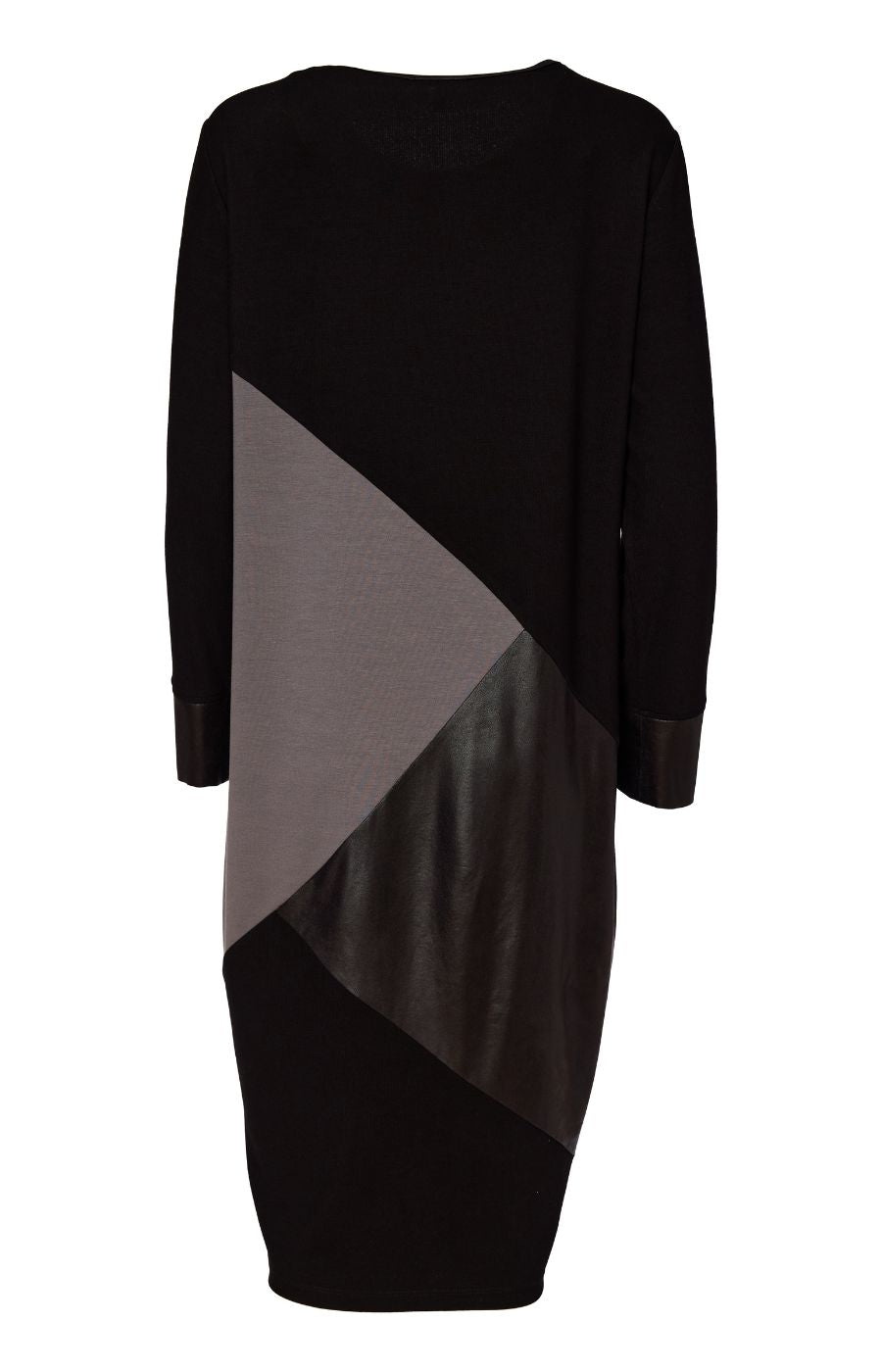 Ora Dress with Contrasting Panels in Black