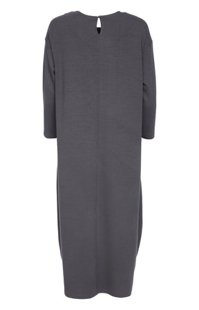 Ora Grey Dress with Black Accents