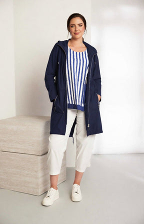 Ora Hooded Jacket in Navy 
