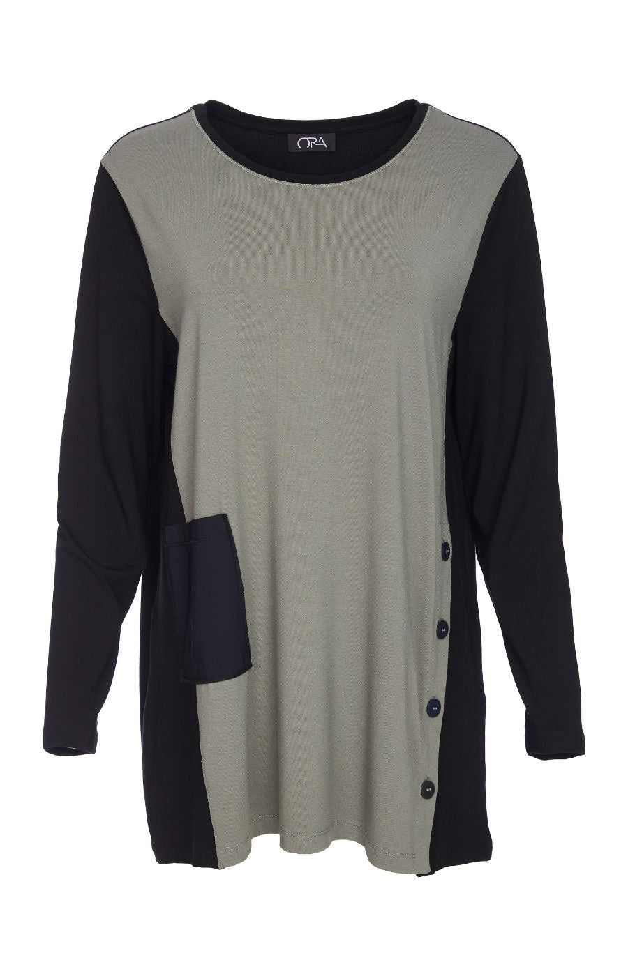 Ora Khaki Button Tunic