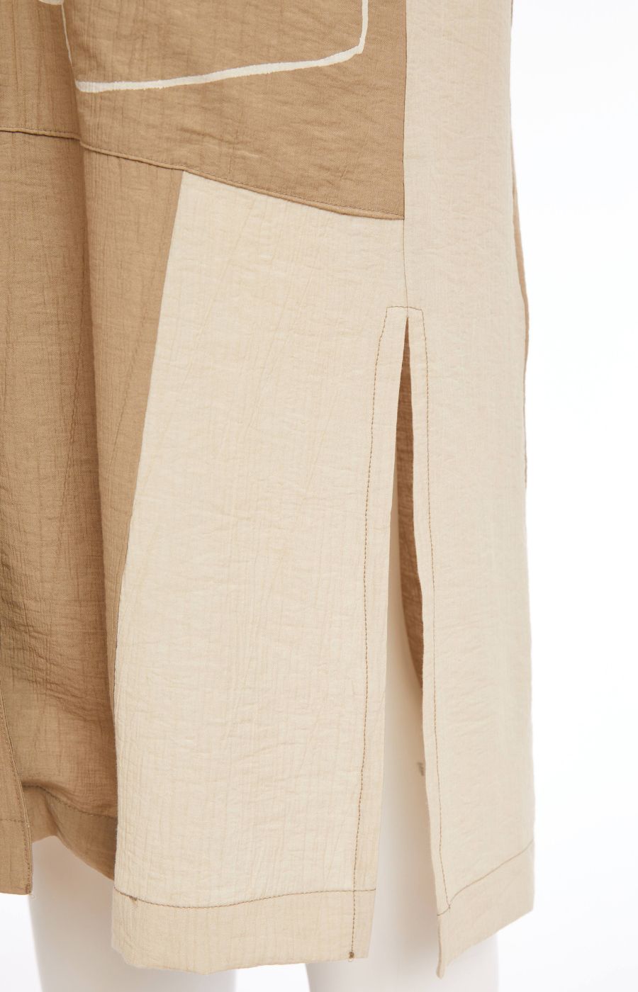 Ora Longline Waistcoat in Beige 