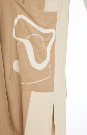 Ora Longline Waistcoat in Beige 