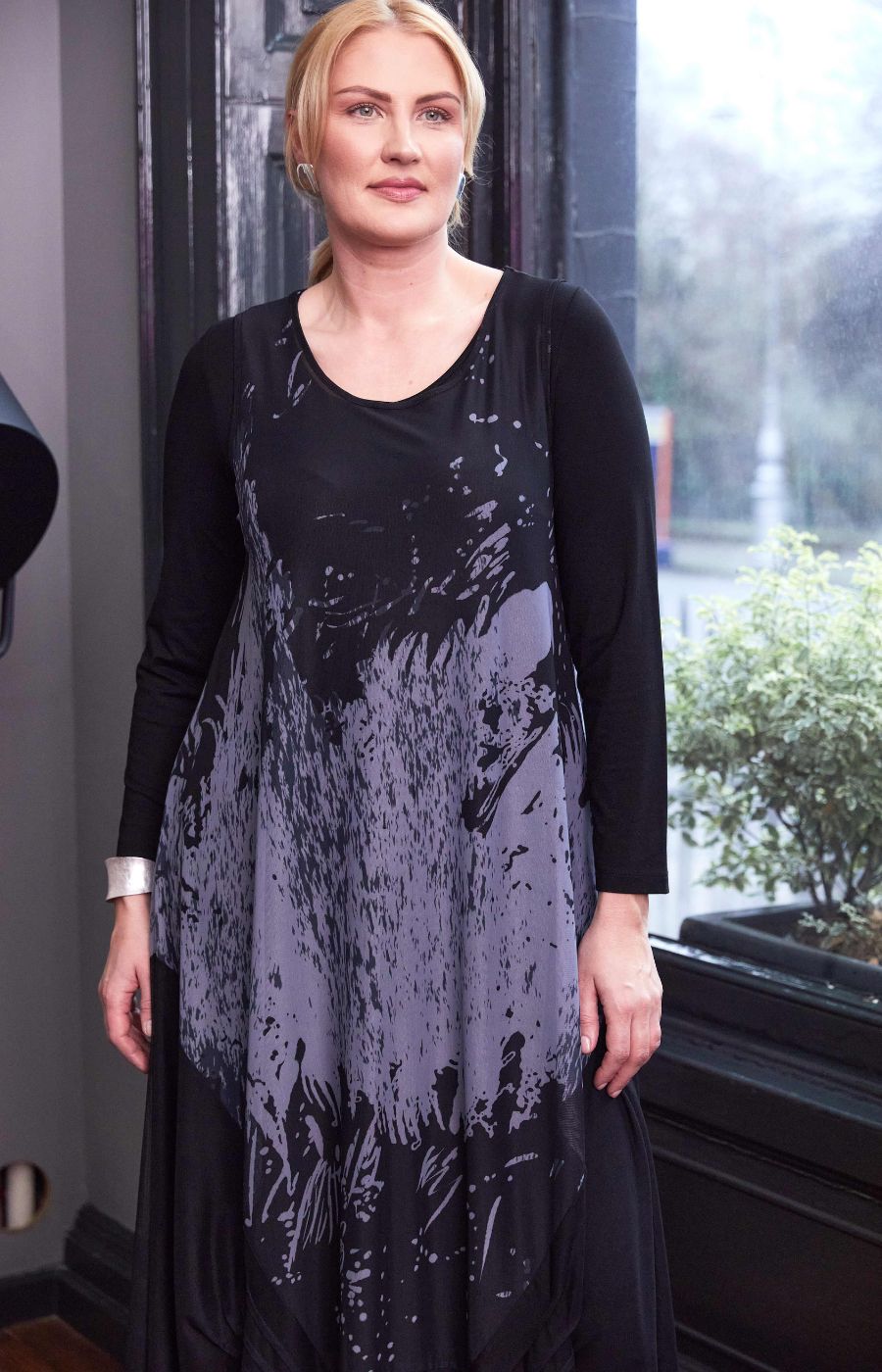 Ora Mesh Dress in Grey