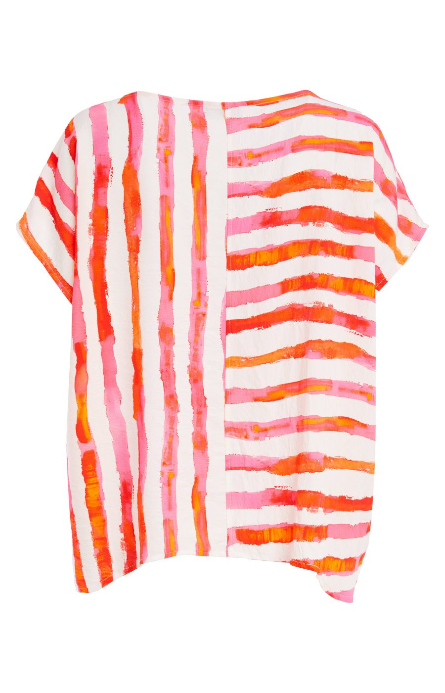 Ora Pink and Orange Stripe Top 