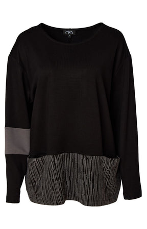Ora Pocket Top in Black 