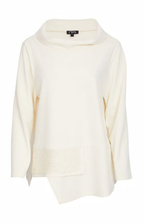 Ora Sequin Hem Top in Cream