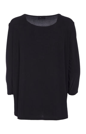 Ora Sequin Stripe Blouse in Black